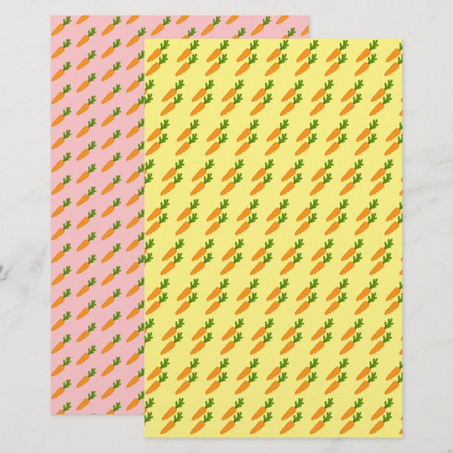 Wortelvoedsel culinair Scrapbook Papier (Voorkant / Achterkant)