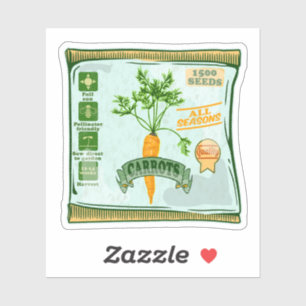 Wortelzaden voor het kweken van groenten sticker