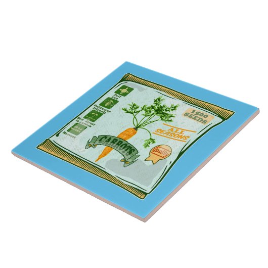 Wortelzaden voor het kweken van groenten tegeltje (Zijkant)