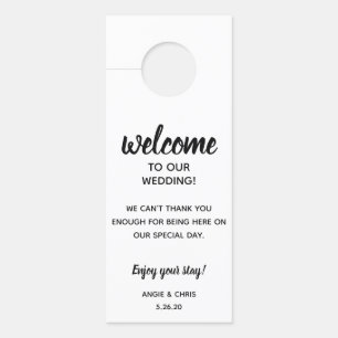 Wortende gast Doorhanger Welkom & niet storen Deurhanger