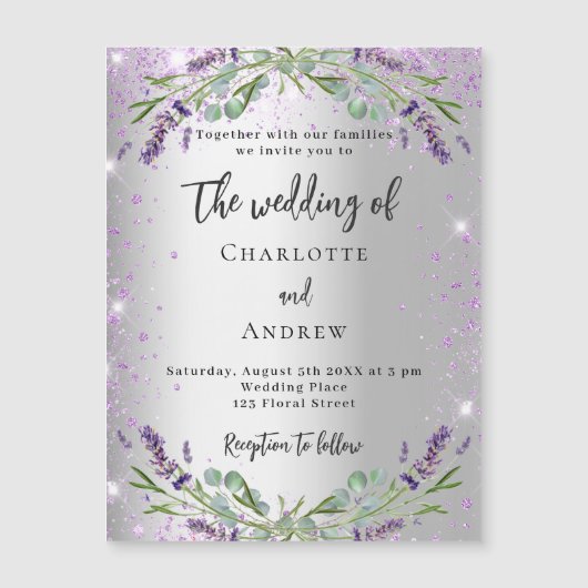 Wortende luxe magnetische uitnodiging (Voorkant)