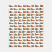 Wortenkzak Slice, vers Oranje wortelt Bunch Food Fleece Deken (Voorkant)