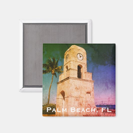 Worth Avenue Clock Tower - Palm Beach, FL Magneet (Voorkant / Achterkant)