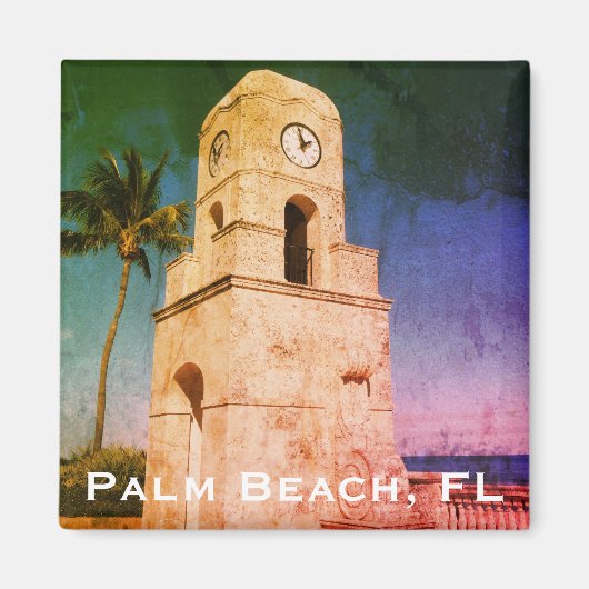 Worth Avenue Clock Tower - Palm Beach, FL Magneet (Voorkant)
