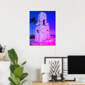Worth Avenue Clock Tower - Palm Beach, FL Poster (Thuiskantoor)