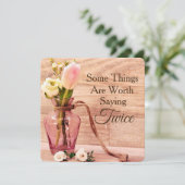 "Worth Gezegde It Twice" Wedding Vow Renewal Noite Kaart (Staand voorkant)