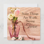 "Worth Gezegde It Twice" Wedding Vow Renewal Noite Kaart (Voorkant)