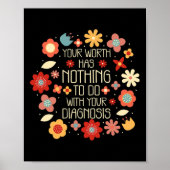 Worth heeft niets te maken met je diagnose poster (Voorkant)