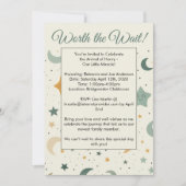 Worth The Wait Adoption Baby Shower Invitation Kaart (Voorkant)
