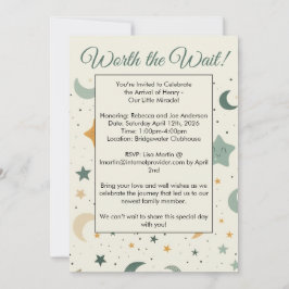 Worth The Wait Adoption Baby Shower Invitation Kaart