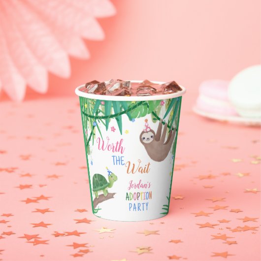 Worth the Wait Adoption Party Papieren Bekers (Insitu)