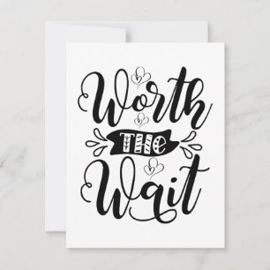 Worth the Wait Bodysuit, het wachten waard Bedankkaart