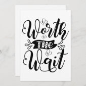 Worth the Wait Bodysuit, het wachten waard Feestdagenkaart (Voorkant / Achterkant)