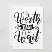 Worth the Wait Bodysuit, waard de wait Aankondiging (Voorkant)