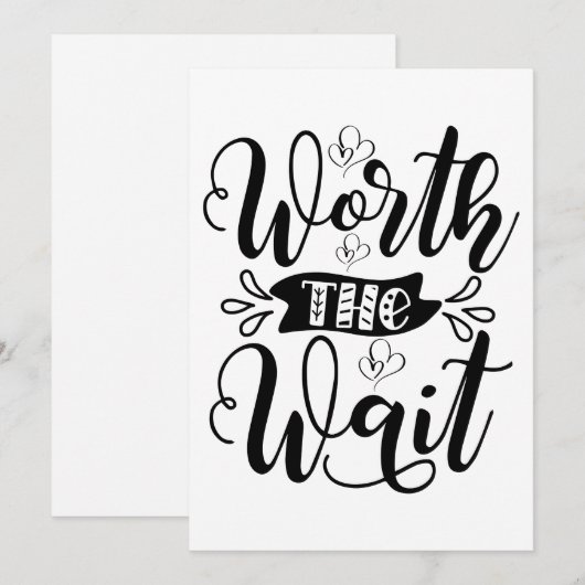 Worth the Wait Bodysuit, waard de wait Aankondiging (Voorkant / Achterkant)