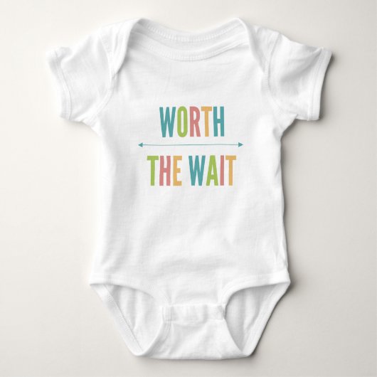 Worthe Wait - Adoption - Modern - New Baby Romper (Voorkant)