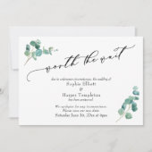 Worthe Wait Eucalyptus Postponed Wedding Card Kaart (Voorkant)