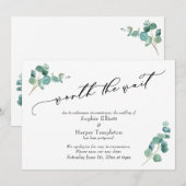 Worthe Wait Eucalyptus Postponed Wedding Card Kaart (Voorkant / Achterkant)