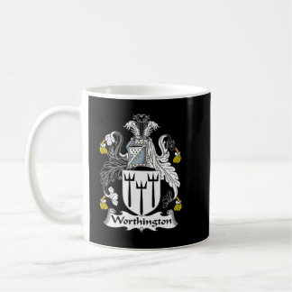 Worthington Coat of Arms Family Crest Koffiemok