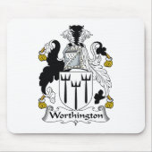 Worthington Family Crest Muismat (Voorkant)