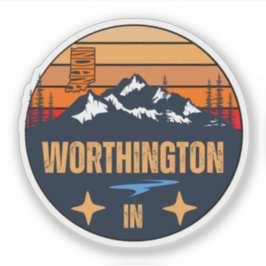 Worthington, Indiana Sticker