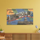 Worthington, Minnesota - Grote lettertjes Canvas Afdruk (Insitu (Woonkamer))