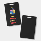 Worthy Badge (Voor- en achterkant)