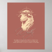 Worthy, Christian faith Scripture wall art Poster (Voorkant)