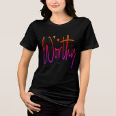 Worthy Christian Statement Tri-Blend Shirt (Voorkant)