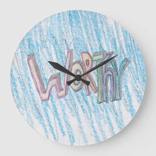 Worthy Graffiti Design Clock Grote Klok (Voorkant)