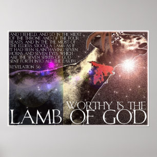 Worthy is de Lamb Poster