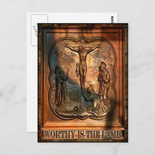 Worthy is het Lamb-Briefkaart Briefkaart (Voorkant / Achterkant)