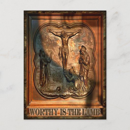 Worthy is het Lamb-Briefkaart Briefkaart (Voorkant)