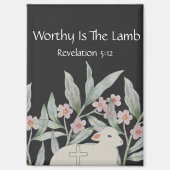 Worthy Is The Lamb Rectangle Magnet (Voorkant)
