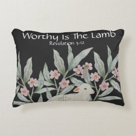Worthy Is The Lamb Round Accent Pillow Kussen