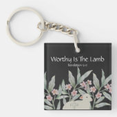 Worthy Is The Lamb Square Keychain (Voorkant)