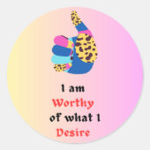 Worthy Ronde Sticker (Voorkant)