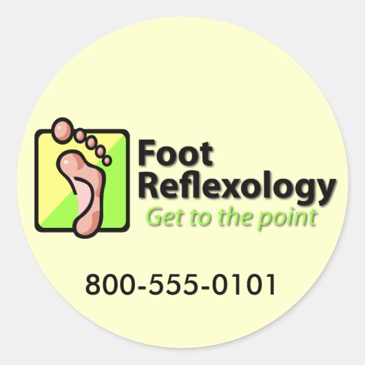 Wortreflexologie Ronde Sticker (Voorkant)
