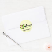 Wortreflexologie Ronde Sticker (Envelop)