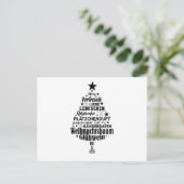 Wortwolke Weihnachtsbegri ffe Tannenbaum Form Briefkaart (Staand voorkant)