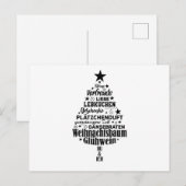 Wortwolke Weihnachtsbegri ffe Tannenbaum Form Briefkaart (Voorkant / Achterkant)