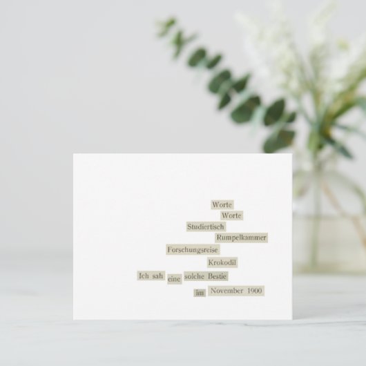 wortwort briefkaart (Staand voorkant)