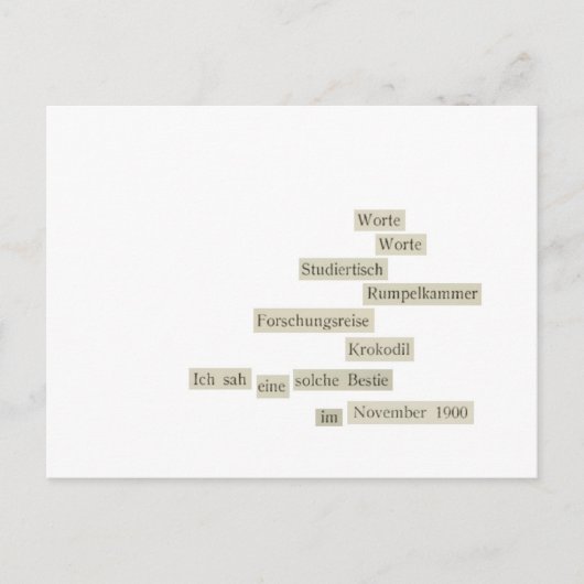 wortwort briefkaart (Voorkant)