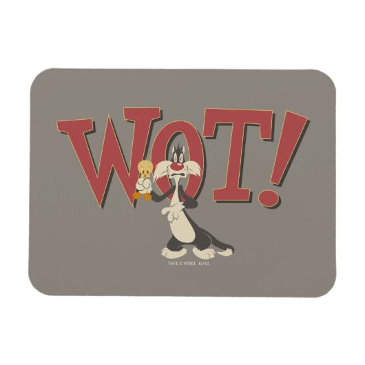 "Wot!" SYLVESTER™ & TWEETY™ Hypnotisc Magneet (Horizontaal)