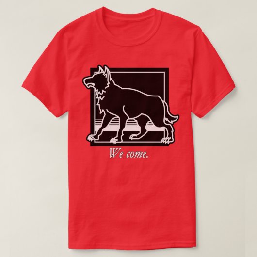 WOT Wolf Hoofdstuk Pictogram met Citaat T-shirt (Design voorkant)
