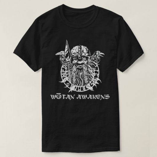 Wotan Awakens Asatru Norse Mythology Viking s T-shirt (Design voorkant)