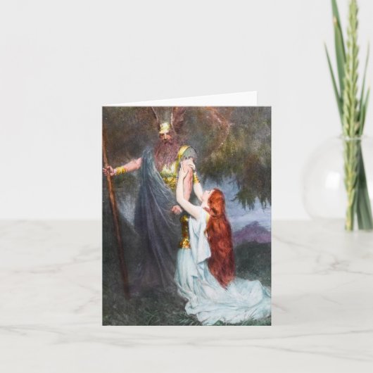 Wotan & Brunhilde Notecard Kaart (Voorkant)