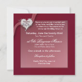 Woten met hernieuwde bruiloft - Floral Heart/Ribbo Kaart (Achterkant)