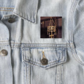 Wotische kroon van een Visigoth koning Vierkante Button 5,1 Cm (In situ)