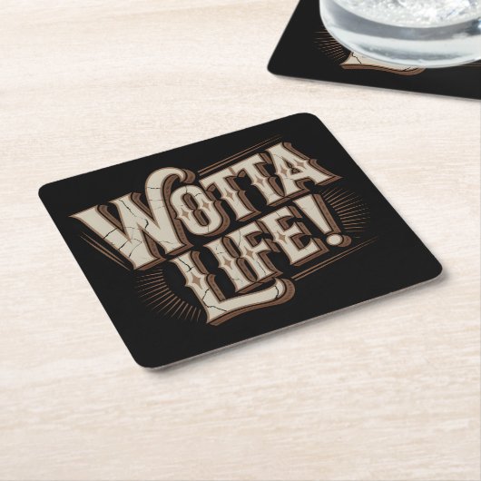 Wotta Life Coasters Kartonnen Onderzetters (Schuin)